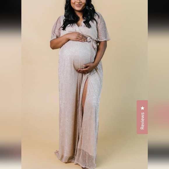 Baltic Born Shimmering Gold Maxi Dress - Picture 5 of 16